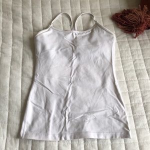 Lululemon Power Y tank white size 6